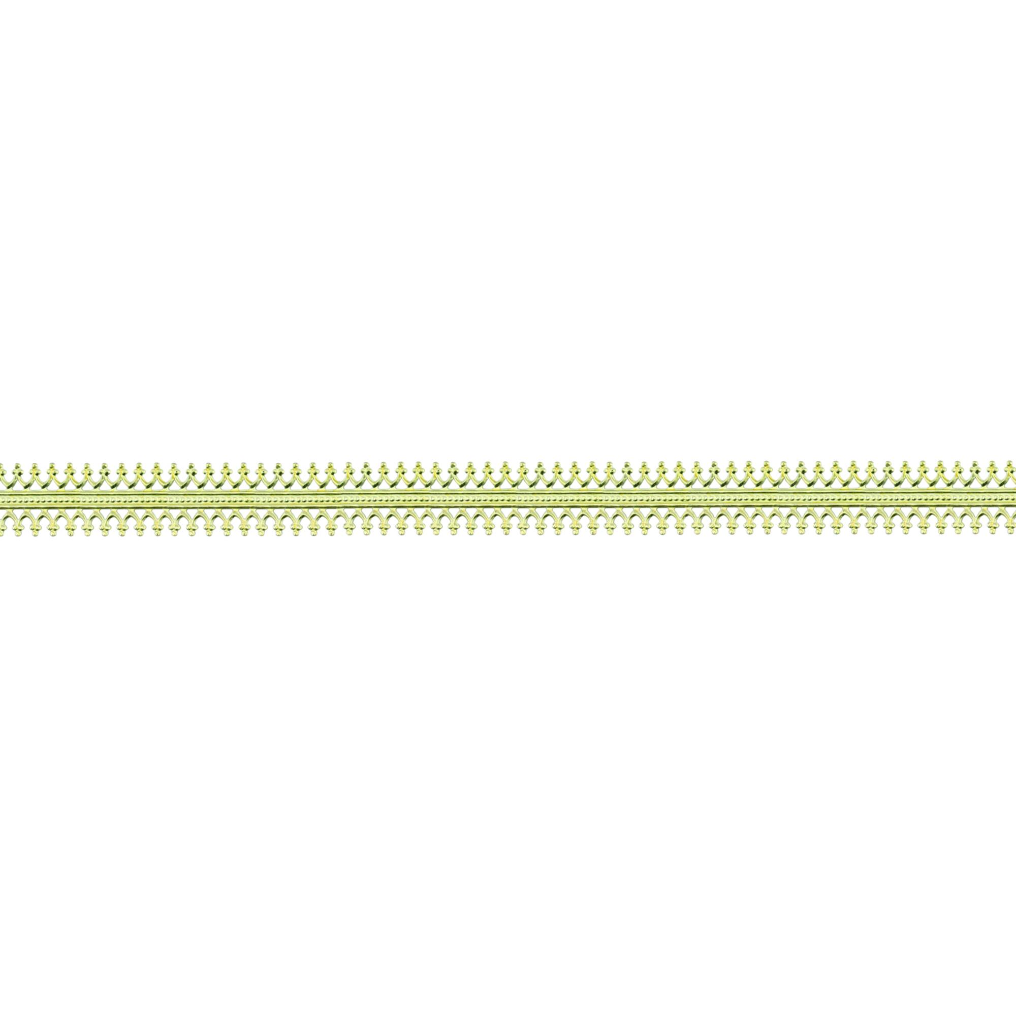 Beadalon® Bare Brass Double Crown Pattern Gallery Wire, 6"